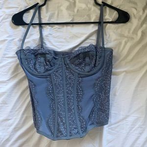 Urban outfitters blue corset top